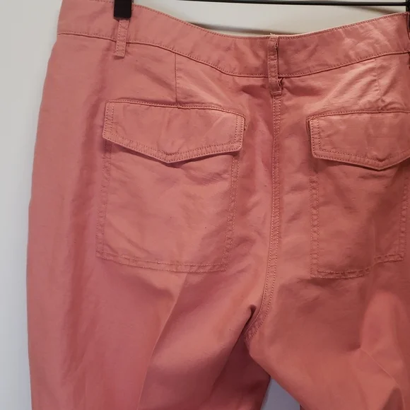 Loft  Marisasize 8 linen blend dusty rose colored pants  E86 - Picture 5 of 10